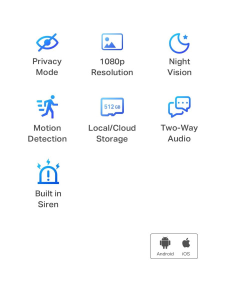 Cámara de Seguridad TP-Link Tapo C100 1080P con Audio y Noche