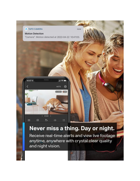 Cámara de Seguridad TP-Link Tapo C100 1080P con Audio y Noche