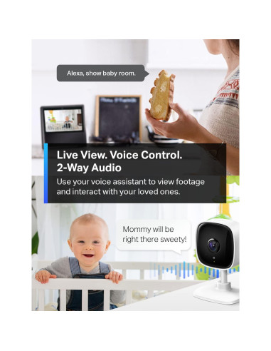 Cámara de Seguridad TP-Link Tapo C100 1080P con Audio y Noche