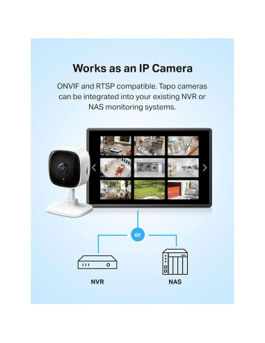 Cámara de Seguridad TP-Link Tapo C100 1080P con Audio y Noche