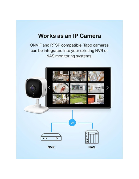 Cámara de Seguridad TP-Link Tapo C100 1080P con Audio y Noche