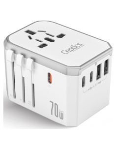 Adaptador de Viaje Universal Ceptics 70W USB-C y USB-A