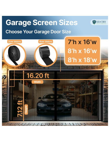 Pantalla Magnética Sentry Screens para Garaje 2 Autos 1,36kg