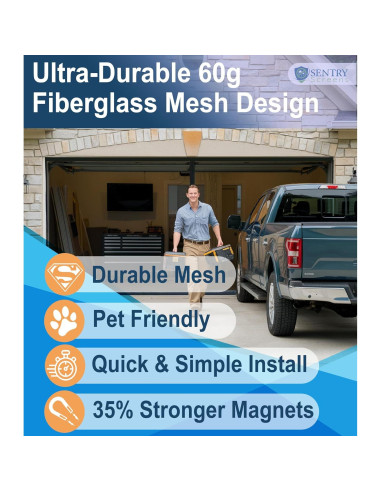 Pantalla Magnética Sentry Screens para Garaje 2 Autos 1,36kg
