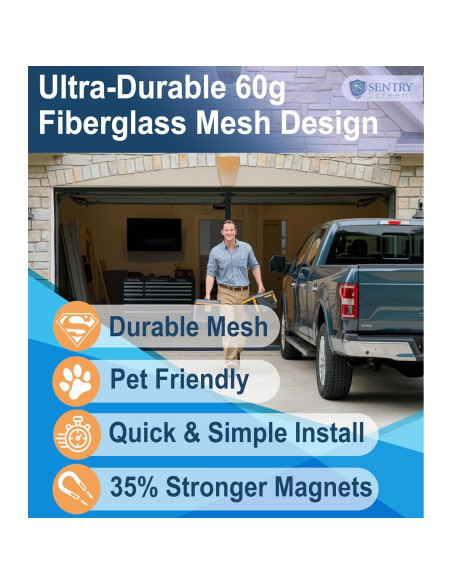 Pantalla Magnética Sentry Screens para Garaje 2 Autos 1,36kg