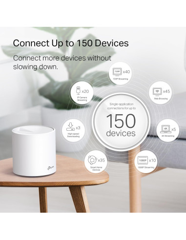 TP-Link Deco X20 WiFi 6 Mesh - Cubre 538 m, Paquete de 3