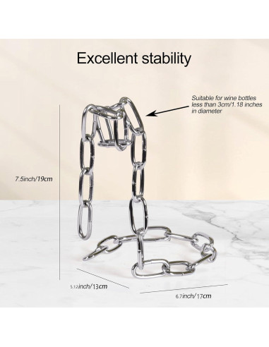 Soporte de Vino Flotante Yomktsvn 2PCS Plata y Marrón