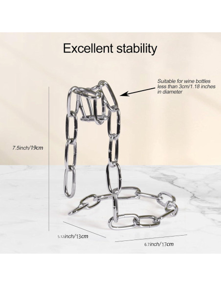 Soporte de Vino Flotante Yomktsvn 2PCS Plata y Marrón