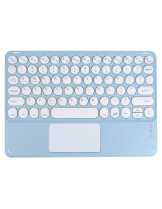 Teclado Bluetooth Dtobhars Ultra Delgado con Trackpad Azul