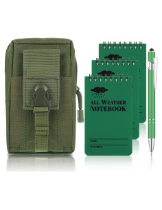 Cuaderno Impermeable Prudiut 3 Pcs Verde 7,62x12,7cm