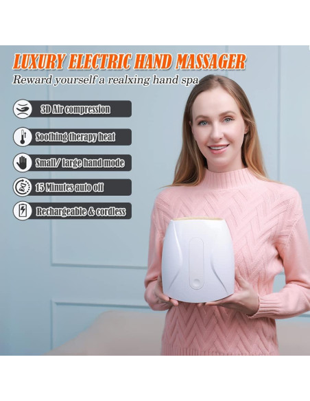 Masajeador de Manos Eléctrico Woolala con Calor y Compresión