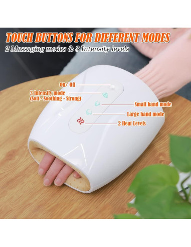 Masajeador de Manos Eléctrico Woolala con Calor y Compresión