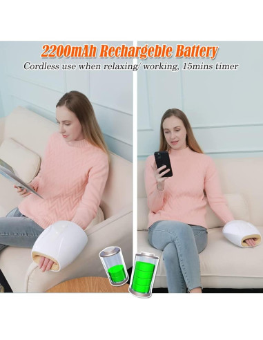 Masajeador de Manos Eléctrico Woolala con Calor y Compresión