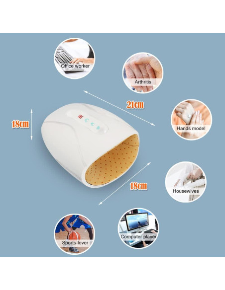 Masajeador de Manos Eléctrico Woolala con Calor y Compresión