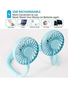 Ventilador Portátil de Cuello Scurry 360 LED Aromaterapia 2