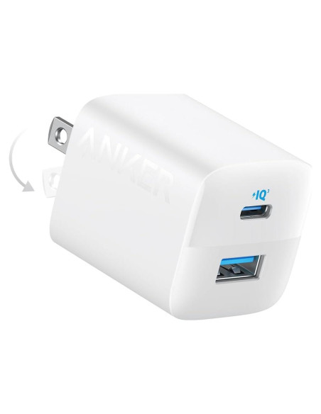 Cargador Anker 323 USB-C 33W Plegable Blanco