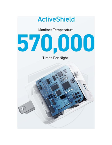 Cargador Anker 323 USB-C 33W Plegable Blanco