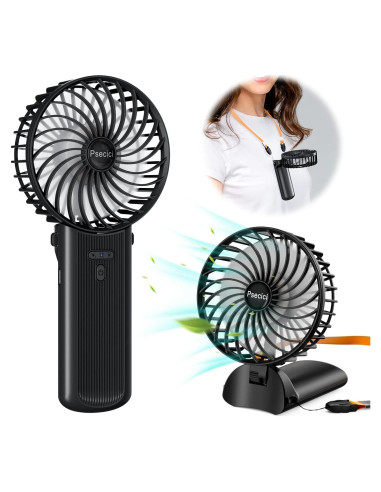 Ventilador de Mano Psecici AO-818 Plegable 180 4 Velocidades