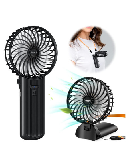 Ventilador de Mano Psecici AO-818 Plegable 180 4 Velocidades