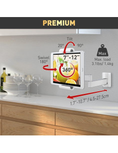 Soporte de Tablet Barkan T54 7-12" Pared 360 Movimiento Completo 2