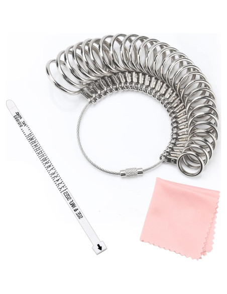Kit Medidor de Tallas de Anillos CDBOVID - 27 Tallas Ajustables Kit Medidor de Tallas de Anillos CDBOVID - 27 Tallas Ajustables