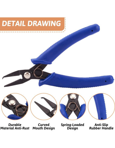 Alicates de Apertura de Anillos Beadthoven 140mm Color Gunmetal