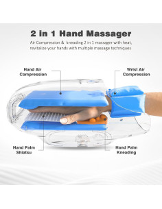 Masajeador de Mano Inalámbrico KNQZE con Calor y Compresión 2