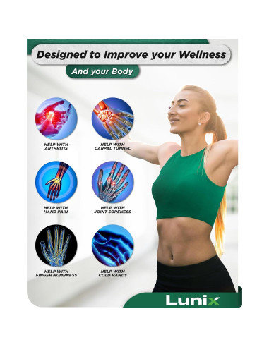 Masajeador de Mano Eléctrico Lunix LX3 con Calor y Compresión
