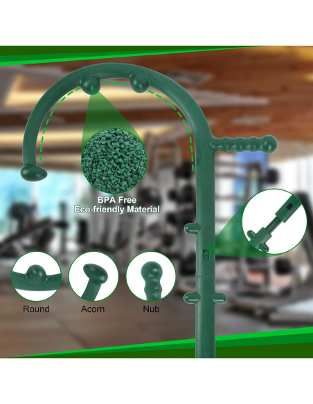 Caño de Masaje Taizhou Verde 66x40cm 10 Nudos Alivio Dolor