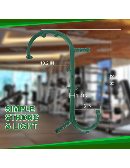 Caño de Masaje Taizhou Verde 66x40cm 10 Nudos Alivio Dolor