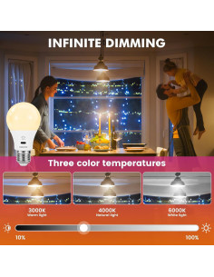 Bombillas LED recargables BOBOPAI E26 RGB 8W 2 Paquetes 2