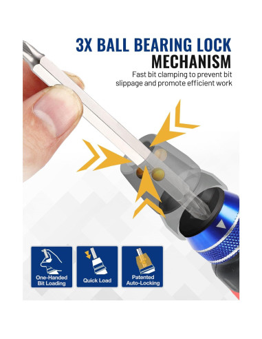 Destornillador Carraca 12-en-1 WORKPRO con Puntas Intercambiables