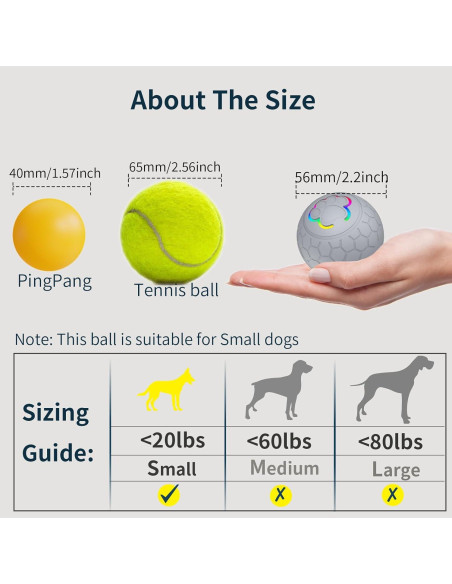 Pelota Interactiva para Perros Morhandisn 5.8 cm Recargable