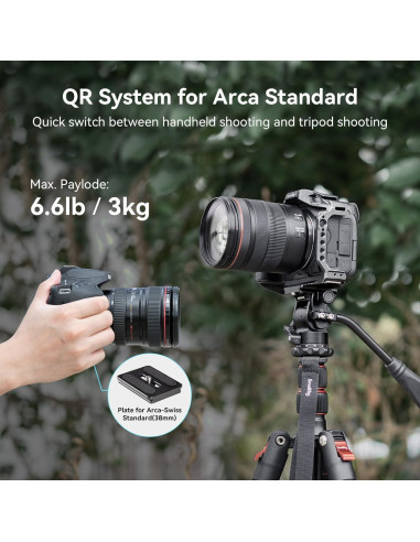 Cabezal de Fluido SmallRig 3259B para Trípode y DSLR