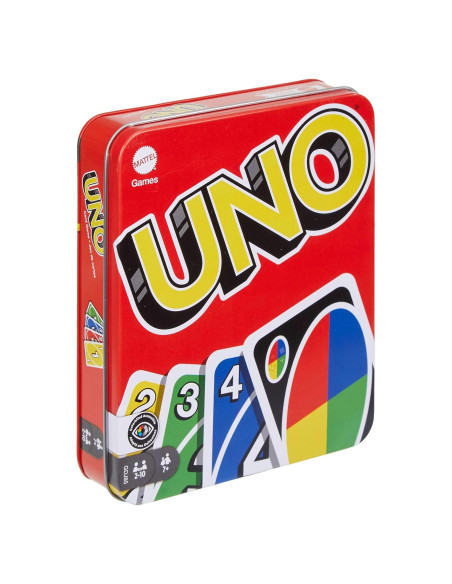 Juego de Cartas UNO Clásico Mattel - 112 Cartas en Lata Juego de Cartas UNO Clásico Mattel - 112 Cartas en Lata