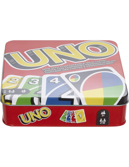 Juego de Cartas UNO Clásico Mattel - 112 Cartas en Lata Juego de Cartas UNO Clásico Mattel - 112 Cartas en Lata