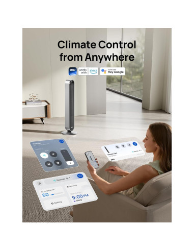 Ventilador de Torre Dreo Pilot Max 106 cm Silencioso 12 Velocidades