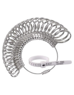 Medidor de Anillos de Acero Inoxidable 0-13 con Cinturón