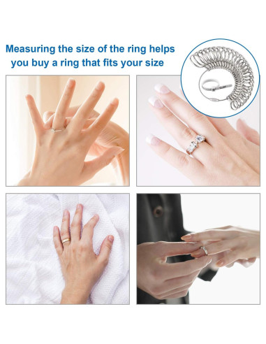 Medidor de Anillos de Acero Inoxidable 0-13 con Cinturón
