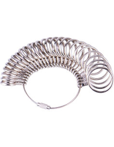 Juego de Medidores de Tamaño de Anillo KUUQA 27 Piezas Inoxidable 2