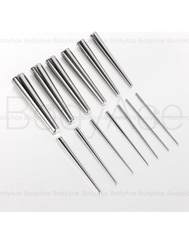 Taper BodyAce 1pc Acero Inoxidable 1.4mm a 11mm