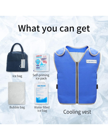 Chaleco Refrigerante SKTIKUNIY Unisex con 24 Paquetes de Hielo