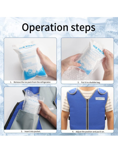 Chaleco Refrigerante SKTIKUNIY Unisex con 24 Paquetes de Hielo