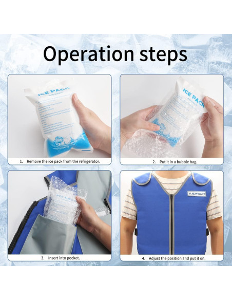Chaleco Refrigerante SKTIKUNIY Unisex con 24 Paquetes de Hielo