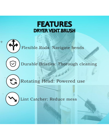 Limpiador de cepillo para secadora Cheapnwork 67 cm