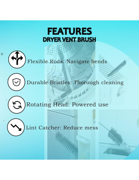 Limpiador de cepillo para secadora Cheapnwork 67 cm