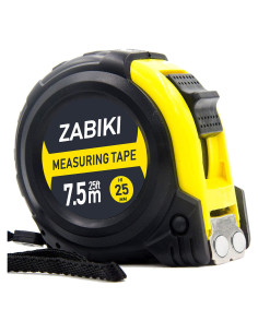 Cinta Métrica Zabiki 7.6m Doble Cara con Punta Magnética