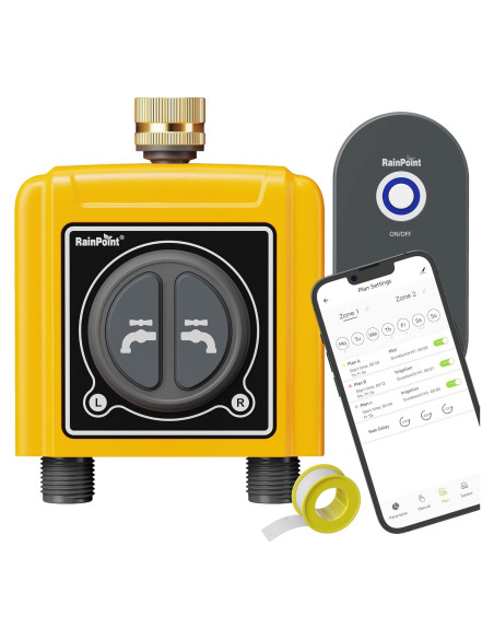 Temporizador de Riego RAINPOINT WiFi 2 Zonas Control Voz
