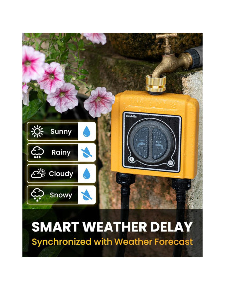 Temporizador de Riego RAINPOINT WiFi 2 Zonas Control Voz