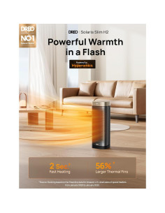 Calentador Eléctrico Dreo PTC Torre 700-1500W Oscilante 70 2